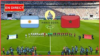 match Maroc vs Argentine en direct aujourdhui JO de Paris 2024 match complet simulation Gameplay PC [upl. by Samoht]