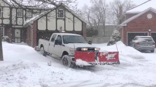 Residential Snow Plowing  dual low system [upl. by Belayneh]