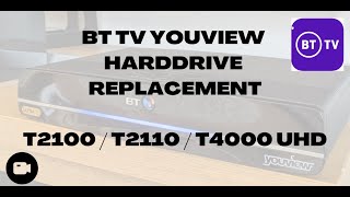 BT TV YouView BOX REPAIR  Hard Drive Replacement Set Top Smart Box T2100 T2110 T4000 UHD  FIX IT [upl. by Iaht]