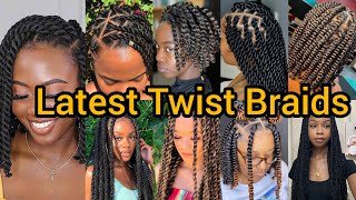 Super Gorgeous Twist Braids Hairstyles that will make you look good  Passion Twist Braids for Women [upl. by Meldoh]