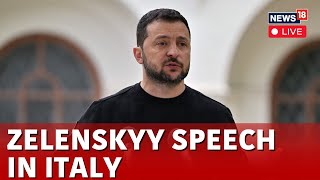 Zelenskyy LIVE  Ukrainian President Zelensky Speech LIVE  Zelenskyy Speech In Italy LIVE  N18G [upl. by Ellary]