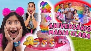 ANIVERSÁRIO DA MARIA CLARA  FESTA DE POP IT COM FIDGET TOYS SURPRESA [upl. by Euqinna]