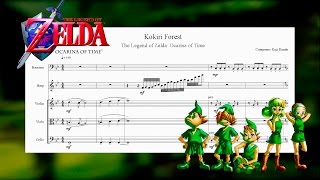 🎼 Kokiri Forest Sheet Music  Zelda Ocarina of Time [upl. by Joo]