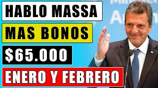 💥Massa Mas Bonos 💲65000 Enero y Febrero  Tarjeta Alimentar para Jubilados y Pensionados Anses [upl. by Aretak]