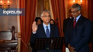 Prestation de serment Pravind Jugnauth officiellement ministre des Finances [upl. by Aineles449]