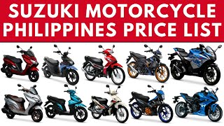 Suzuki Motorcycle Philippines Price List  All Bike Models Rates Today [upl. by Warwick]