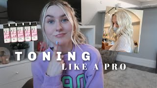 TONING 101 HOW TO CORRECTLY TONE HAIR  Reiley Collier [upl. by Morgen]