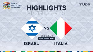 HIGHLIGHTS  Israel vs Italia  UEFA Nations League 2024  TUDN [upl. by Ivel]