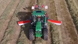 Acres SUPERCROP1 Conditioning Raking Tedding [upl. by Gnehp349]