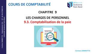 93 Comptabilisation de la paie  Cours de comptabilité générale [upl. by Eelyrehc]