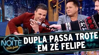 Eduardo Costa e Leonardo dão trote em Zé Felipe  The Noite 151216 [upl. by Niamreg]