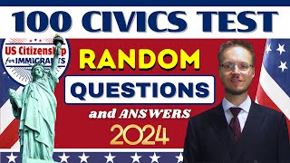 New 100 Civics Questions and Answers  US Citizenship Interview 2024  N400 Naturalization [upl. by Tomi]