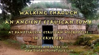 Walking into an Ancient Etruscan Tomb in the Necropolis of Cerveteri [upl. by Ujawernalo]