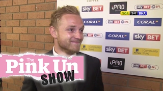 Norwich City forward Alex Pritchard on beaten Brightons banter amp boos [upl. by Llertniuq864]