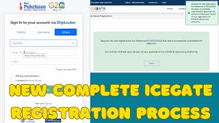 New Process for Icegate Registration Online with Aadhar amp PAN Verification  DSC Updation Process [upl. by Eldridge888]