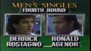 Ronald Agenor vs Derrick Rostagno 4th rd US Open 88 [upl. by Sarette]