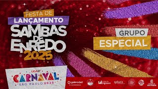 FESTA DE LANÇAMENTO DOS SAMBAS DE ENREDO  2025  ESPECIAL [upl. by Christoforo]