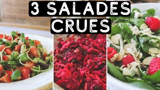 3 recettes de salades crues vegan santé et gourmandes [upl. by Merrile385]