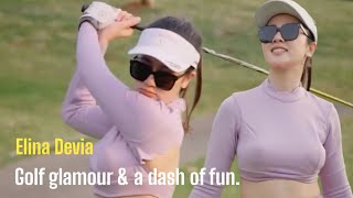 Golf glamour amp a dash of fun ⛳️ youtubevideo elinadevia ytshorts trending Elinasfan1M [upl. by Aerol]