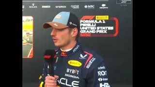 Max Verstappen Post Qualifying Interview United States GP 2024 [upl. by Atilrahc]