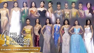 Top 18 Evening Gown Competition  Miss Universe Philippines 2023 [upl. by Tuckie461]