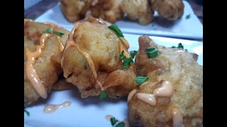 Bahamian Conch Fritters How to make CONCHY Fritters step by step [upl. by Nawyt]