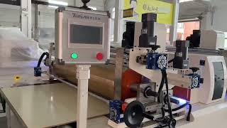 Double color Chromatigraphy servo motor printing machine wood grain marble grain printing machine [upl. by Lah]