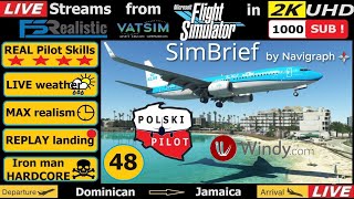 🔴LIVE✅48100✈️B737800🛫 Dominican  Jamaica🛬Multiplayer🔥OnLine🔥msfs2020 pmdg pilot 48 LOT na 10 [upl. by Elocel540]