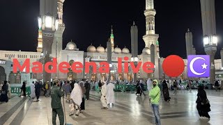 Madeena Shareef 🕋 ☪️ Ziyarat Madeena Live🥀Beautiful Namaz Tilawat [upl. by Hannahc689]