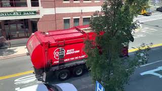 Waste Innovations WIN Red Garbage Truck [upl. by Inalan195]