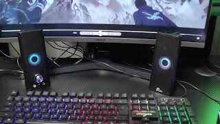 NJSJ 2 in 1 RGB PC Gaming Speaker USB Sound bar H110 [upl. by Angadresma]