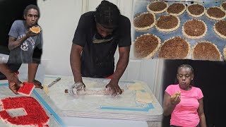 how to make  Gizzarda  Grater Cake  jamaican Toto  step by step  everything make form🥥🥥🥥 [upl. by Nibla551]