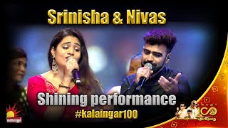 Symphony of Voices Srinisha amp Nivas Shinining performance  Kalaignar100  Kalaignar TV [upl. by Oiratnom]