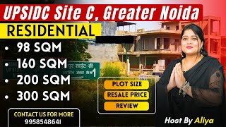 UPSIDC SiteC ResidentialGreater Noida  Authority Plots in Greater Noida  Resale Price  Roads [upl. by Auqinet813]