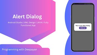 Alert Dialog  Android Studio  XML Design  JAVA [upl. by Hungarian]