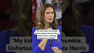 Gov Sarah Sanders goes after Kamala Harris for not having biological kids at Trump town hall [upl. by Tepper]