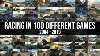 This Is What Driving In 100 Different Racing Games Looks Like 2004  2019 [upl. by Goeselt]