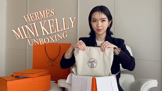 HERMÈS MINI KELLY II UNBOXING DREAMY “IT” COLOR OF THE SEASON TRYON MOD SHOTS  WILLABELLE ONG [upl. by Burrton]