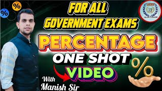 Percentage One shot for all exam important types and concepts 🔥🔥🔥🔥 [upl. by Earased]