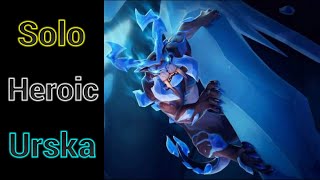 Solo Heroic Urska 455 PB With Blaze War Pike Build  Dauntless [upl. by Melisandra]