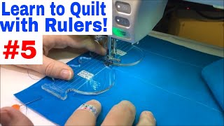 Learn to quilt with Rulers Tutorial Part 5  Quilting Clamshells from Westalee by Sew Steady [upl. by Peers]