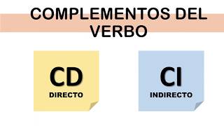 COMPLEMENTOS DEL VERBO directo e indirecto [upl. by Turtle]