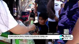 Convivencia en el paseo ciclista de canal 44 por sus 44 años [upl. by Ahsirtap]