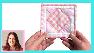 Miniature Quilt Tutorial Quilt along  Mini Quilt 16 Quilting Tutorial [upl. by Case686]