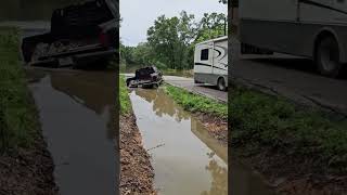 The car was pulled out of the ditch [upl. by Ledeen]