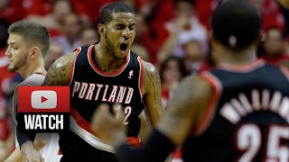 LaMarcus Aldridge Full Highlights at Rockets 2014 Playoffs West R1G1  46 Pts 18 Reb [upl. by Yuzik]