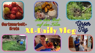 XLDaily Vlog Gartenarbeit  Kartoffelernte  Ofenkartoffeln und Kräuterquark  Haareschneiden [upl. by Siuluj]