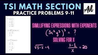 TSI Math Section Review Questions Understanding Problems 911 [upl. by Kcirttap792]