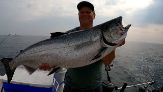 Lake Ontario Salmon Fishing Bluffers Park June 16 [upl. by Meredith]