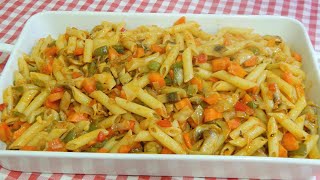 Pasta con verduras receta fácil económica y rápida [upl. by Hserus522]